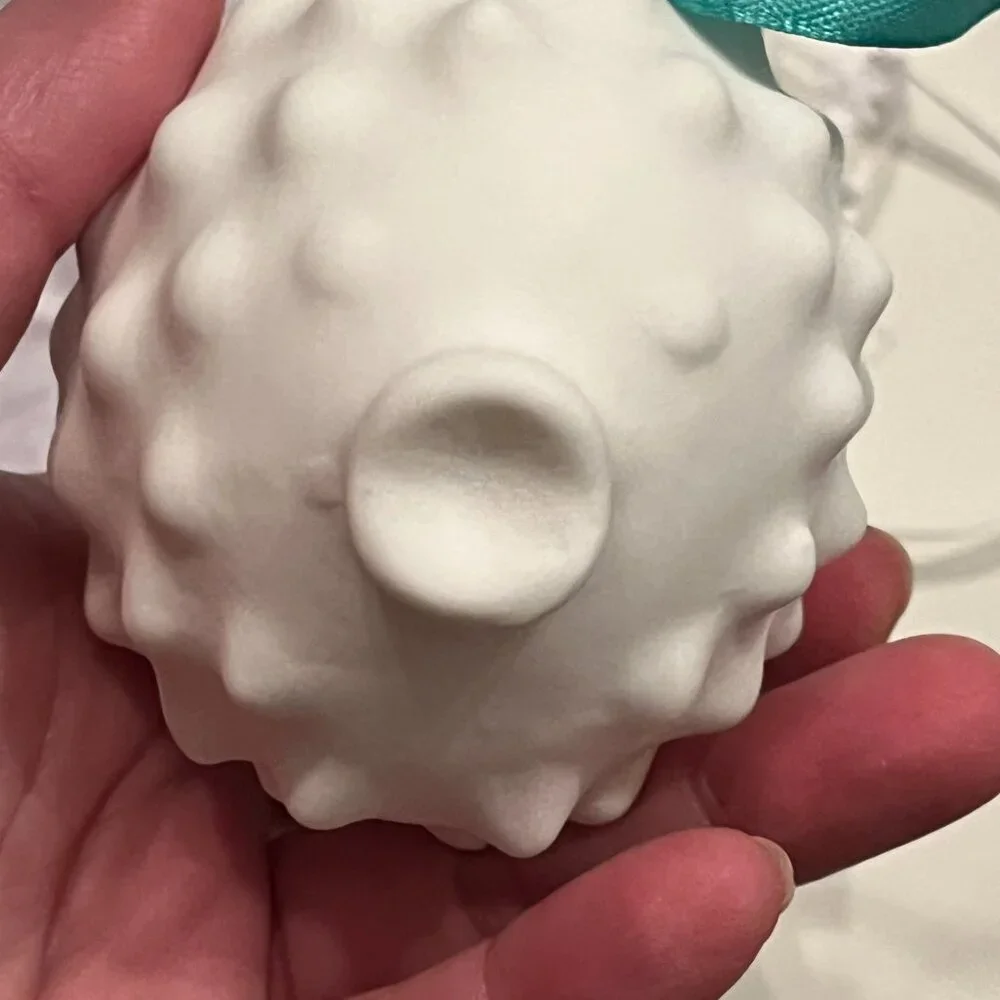 Jonathan Adler Menagerie Puffer Fish Porcelain Decor Matte Sculptural Accent.